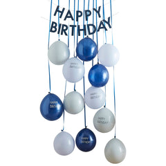 Blue Birthday Balloon Decoration Kit - Pack of 5