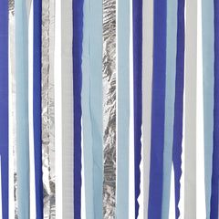 Blue and Silver Streamer Backdrop Kit | Case of 60