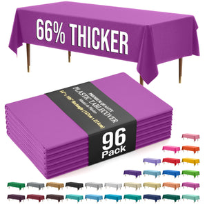Premium Magenta Plastic Table Covers | 96 Count