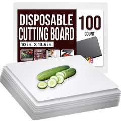 10 In. x 13.5 In. White Disposable Cutting Boards | 100 Count