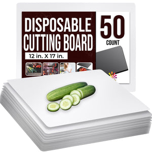 12 In. x 17.75 In. White Disposable Cutting Boards | 50 Pack