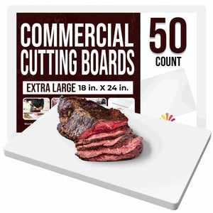 18 In. x 24 In. White Disposable Cutting Boards | 50 Count