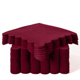 Burgundy Scallop Beverage Napkins | 100 Count