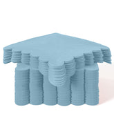 Light Blue Scallop Beverage Napkins | 100 Count