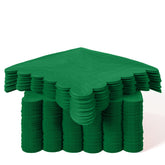 Emerald Green Scallop Beverage Napkins | 100 Count