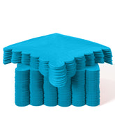 Turquoise Scallop Beverage Napkins | 100 Count