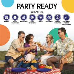 7 In. Navy Paper Plates | 1000 Count