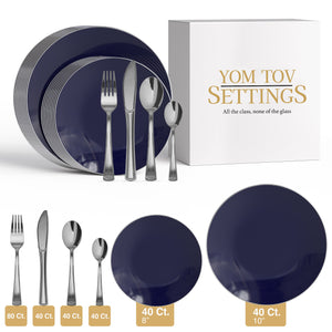 280 Piece Navy Classic Combo Set | Serves 40 Guests
