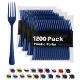 Heavy Duty Navy Plastic Forks | 1200 Count