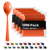 Heavy Duty Orange Plastic Spoons | 1200 Count