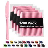 Heavy Duty Pink Plastic Knives | 1200 Count