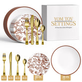 140 Piece Pomegranate Combo Set | Serves 20 Guests