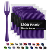 Heavy Duty Purple Plastic Forks | 1200 Count