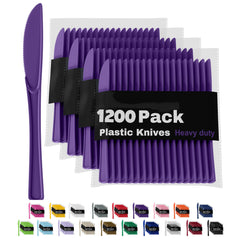 Heavy Duty Purple Plastic Knives | 1200 Count