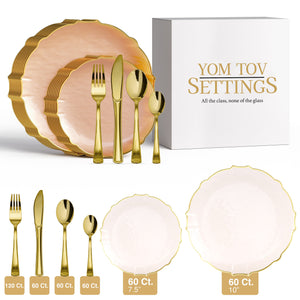 420 Piece Rose/Gold Petal Combo Set | Serves 60 Guests