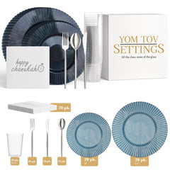 Service for 20 | Sapphire Gemstone Hanukkah Combo Set