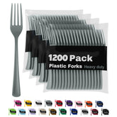 Heavy Duty Silver Plastic Forks | 1200 Count