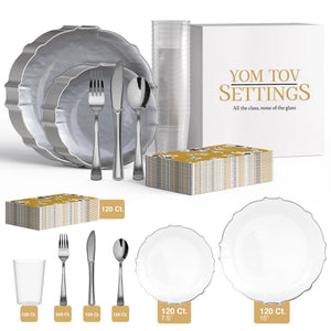 Service for 120 | Silver & BW Combo Set