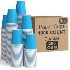 9 Oz. Turquiose Paper Cups | 1000 Count