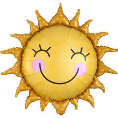 Radiant Smiling Sun Foil Balloon - 26 Inch - Pack of 2