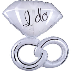 Elegant I Do Wedding Ring Foil Balloon - Case of 50