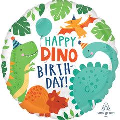 Dino-Mite Birthday Mylar Balloon - 18-inch Foil - Case of 100