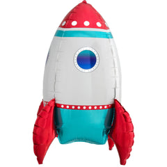 Deluxe Foil Rocket Ship Sitting Balloon - Pack of 6