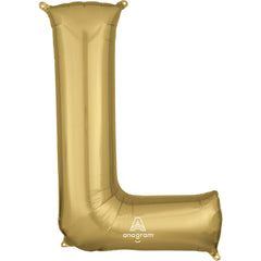 Gold Foil Letter L Balloon - Case of 40