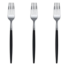 Trendables Forks Black/Silver | 40 Count