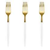 Trendables Forks White/Gold | 40 Count