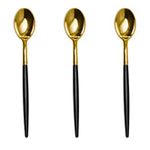 Trendables Spoons Black/Gold | 40 Count