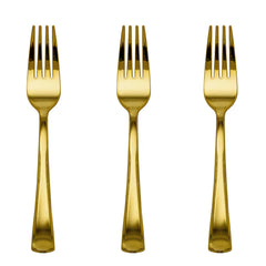 Exquisite Gold Plastic Forks | 40 Count