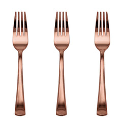 Exquisite Rose Gold Plastic Forks | 40 Count