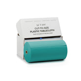 54 In. x 300 Ft. Cut To Size Teal Plastic Table Rolls | 4 Pack