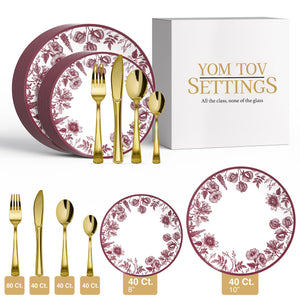 280 Piece Vine Combo Set | Serves 40 Guests