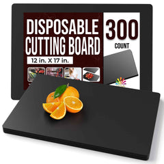 12 In. x 17.5 In. Black Disposable Cutting Boards | 300 Count
