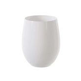 16 Oz. Stemless Plastic Wine Cups 6 Count | White