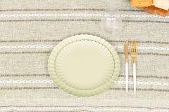 8.5 In. Scalloped Matcha Paper Plates | 40 Count
