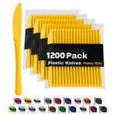 Heavy Duty Yellow Plastic Knives | 1200 Count