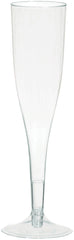 Clear Plastic Champagne Flutes, 5.5-oz, 20-ct - Case of 6