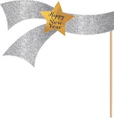 Black, Gold, & Silver New Year's Photo Booth Kit, 21-pc - Pack of 3