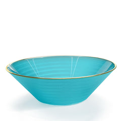 16 Oz. Turquoise Luster Plastic Bowls | 30 Count
