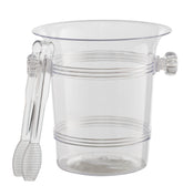 Clear Ice Bucket with Tong | 4 Count