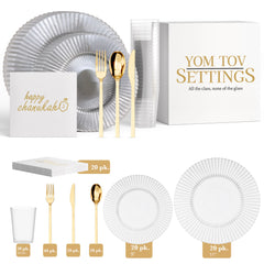 Service for 20 | Crystal Gemstone Hanukkah Combo Set