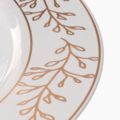 10.25 In. Rose Gold Leaf Premium Plates | 40 Count