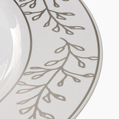 10.25 In. Silver Leaf Premium Plates | 40 Count