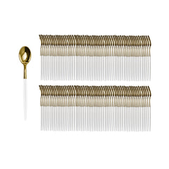 Trendables Spoons Ivory/Gold | 40 Count