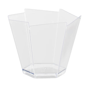 3.3 Oz. Clear Hexagon Mousse Cups With Mini Spoons - 100 Ct.