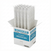 Monogram 8 Oz. White Insulated Hot Cups | 1000 Count