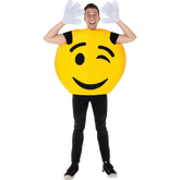 Emoji Wink Smiley Costume - Adults